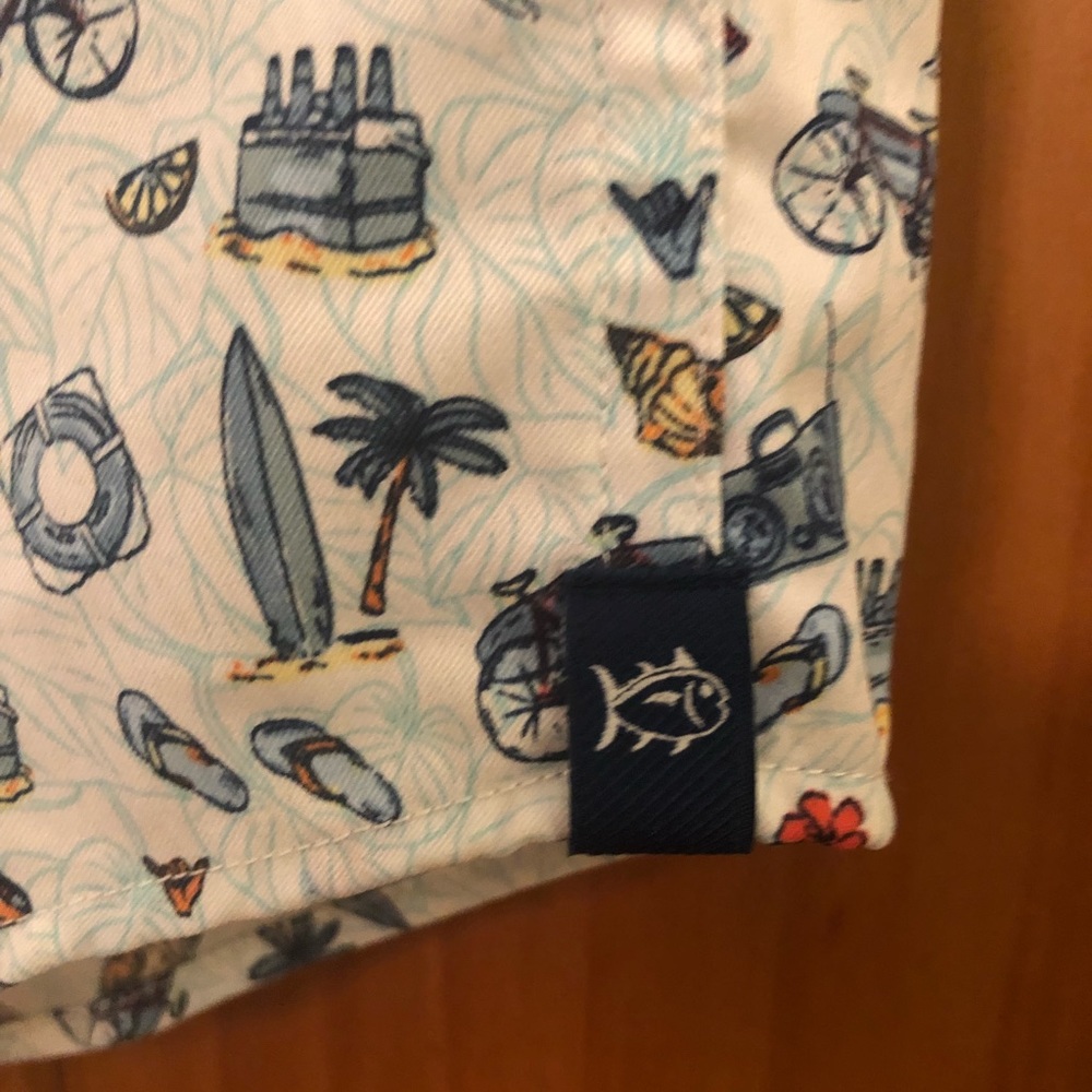 New Mens Southern Tide Go With The Float SS Sport Shirt Stretch Beach Fishing - Picture 4 of 12